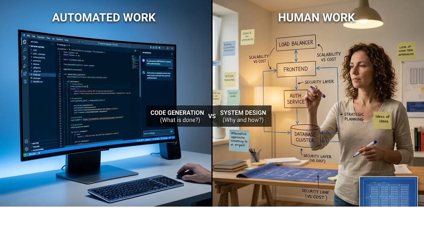 Man and Ai working together